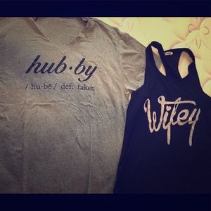 Hubby and Wifey shirt set